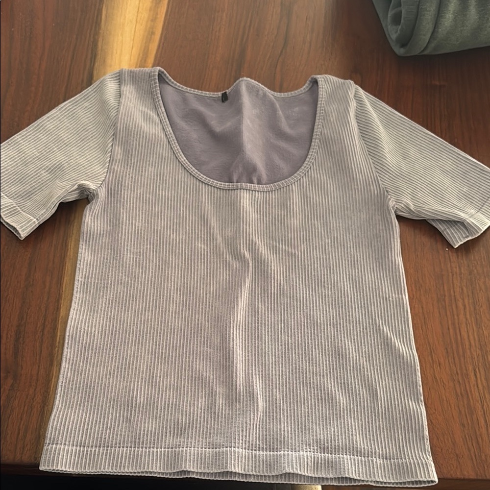 Free People Purple Fitted Ribbed Crop Top
